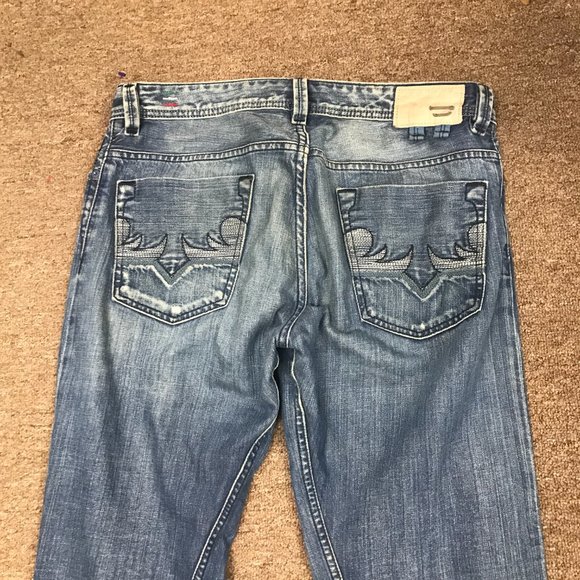 Diesel Shazor 34 x 32 100% cotton boot cut jeans button fly Italy - Picture 2 of 11